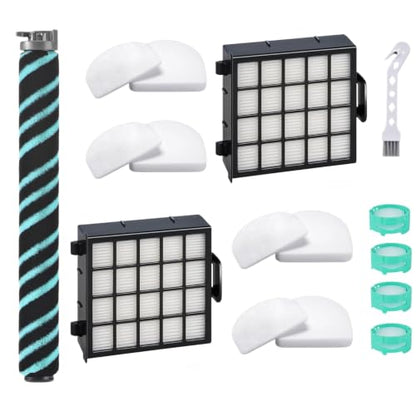 AZ4002 filter Compatible with shark detect pro/Shark Power Detect Upright Vacuum AZ4000 AZ4002 AZ4000C-2HEPA+4Foam&Felt Filters+1Cleaning Brush+4Odor Neutralizer Cartridge+1Main Brush (12pcs) (12 pcs)