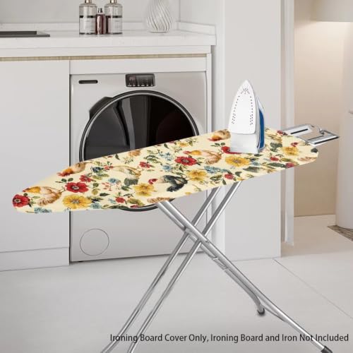 Ironing Board Cover Chicken Flower Elastic Ironing Board Protrctor - color: Chicken Flowers