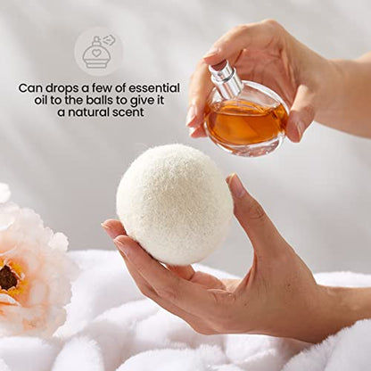 Roowest 46 Pcs Wool Dryer Balls Set with Muslin Bags for Laundry