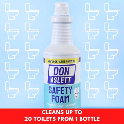 Don Aslett's Complete Toilet Cleaning Set | Includes 32 oz Toilet Cleaner, Convenient Cleaning Caddy, Johnny Mop Toilet Brush, and Pumice Stone for Tough Stains