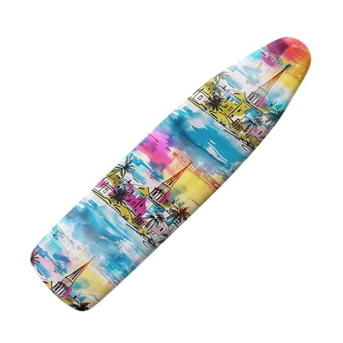 City Scenery Ironing Board Cover with Elastic Edge, Stain Resistant, Effortless Ironing Experience, Applicable Standard Size Iron Board Cover - color: City Scenery