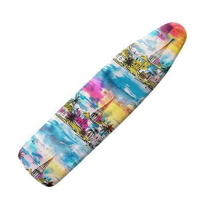 City Scenery Ironing Board Cover with Elastic Edge, Stain Resistant, Effortless Ironing Experience, Applicable Standard Size Iron Board Cover - color: City Scenery