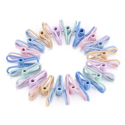 Mr. Pen- PVC-Coated Utility Clips, 2 Inch, 18 Pack, Colorful - color: Pastel