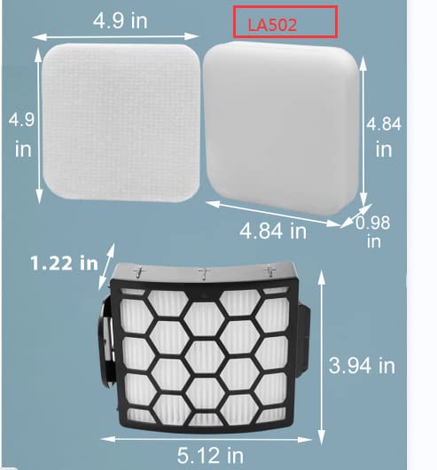 LA502 LA322 LA702 Vacuum Filter Replacement for Shark Rotator Lift Away Vac