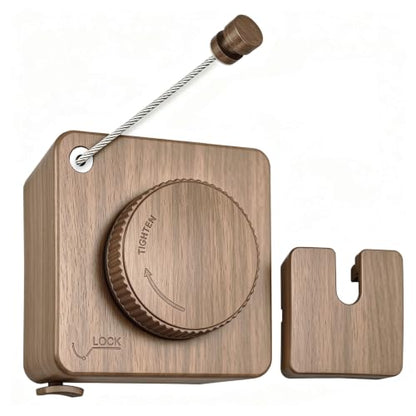 Retractable Clothesline Indoor Outdoor 17.4Ft Non-Sag (1, Dark Wood Grain) - color: Dark Wood Grain