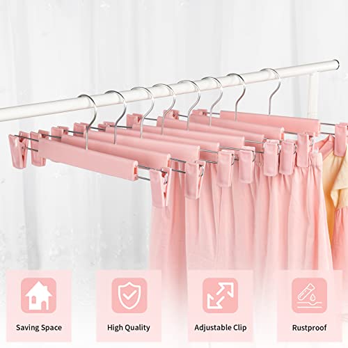 Pants Hangers with Clips, Skirt Hangers, 20 Pack, Pink - color: Pink, size: 20Pack