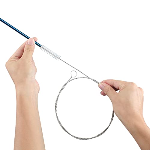 30 Inches Flexible Tube Brush, Extra Long Straw Brush, Pipe Cleaner Brush for Cleaning Straw, Feeding Tube, Siphon Hose, Drain Clog, 4PCS (White) - color: White