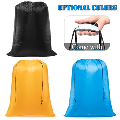 Extra Large Laundry Bag 55"x43.3" + Silicone Tote Handle, Heavy Duty Oxford Fabric Dirty Clothes Travel Drawstring Bags Storage Sack, Easy fit Laundry Hamper or Basket (Machine Washable, Black) - color: 1 Black