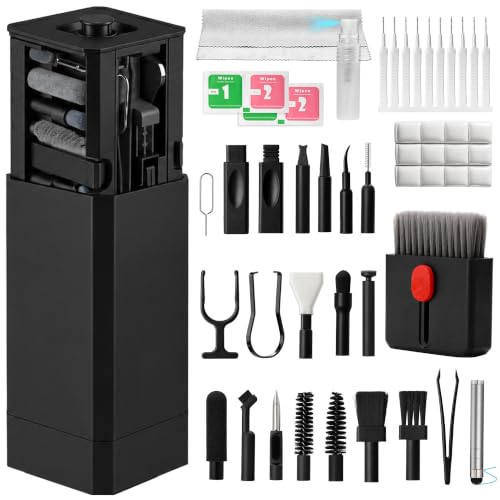 57-Piece Phone Cleaning Kit with 10 Mini Brushes for iPhone, Black - color: Black (57PCS)