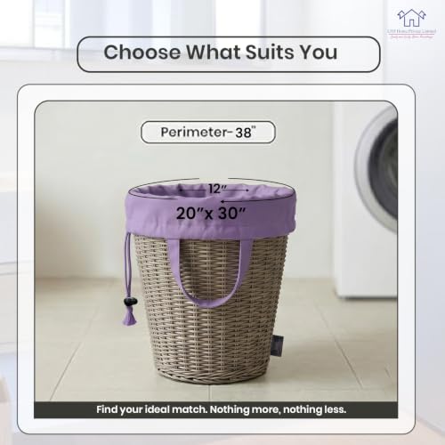 LFH Home Cotton Rich Large Premium Canvas Laundry Bag, Heavy Duty Washable Laundry Hamper with Drawstring & Handles, Multi-Use Clothes Storage for Home, Travel & College 20"x30" (Pack of 6) - Lavender - color: Lavender, size: 20"x30" (Pack of 6)