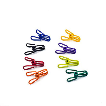 16 Pack Chip Clips, Utility PVC-Coated Colorful Steel Clip for Sealing Food - size: 2 inches
