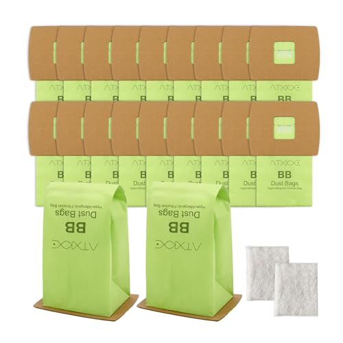20 Pack Type BB Canister Bags Replacement Fit for Oreck XL - color: 20 Pack Bags + 2 Motor Filters