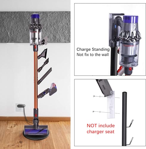 XIGOO Vacuum Stand for Dyson V15 Detect, V11 V10 V8 V7 V6 - color: Black, style: 5 Hooks