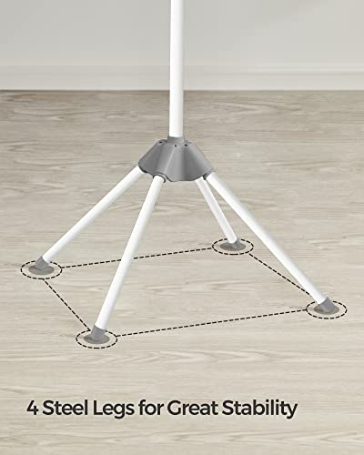 SONGMICS Clothes Drying Rack, 61.6-Inch Drying Rack, 3 Rotatable Arms - color: Gray + White, style: 1-Tier