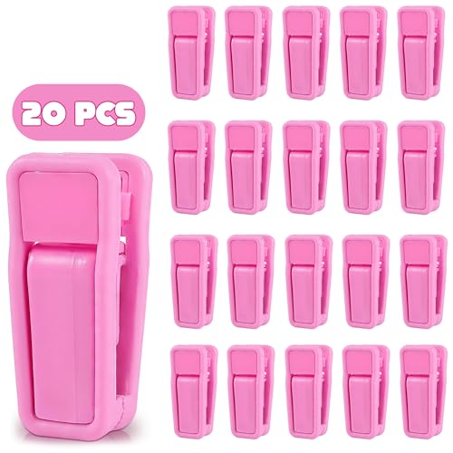 Hanger Clips for Pants, 20 Pcs, Plastic (Pink), for Dry and Wet Clothes - size: 20 Pack