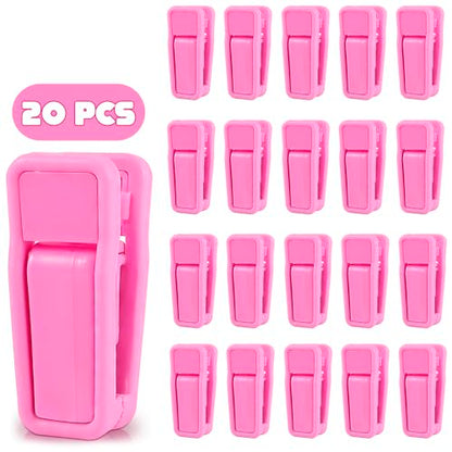 Hanger Clips for Pants, 20 Pcs, Plastic (Pink), for Dry and Wet Clothes - size: 20 Pack