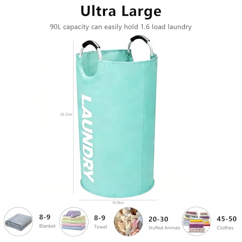 A Large 90 Liter Laundry,Blue - color: Blue