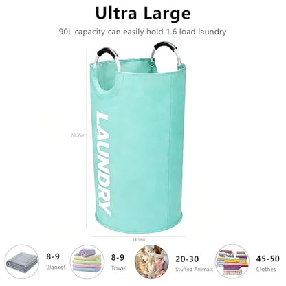 A Large 90 Liter Laundry,Blue - color: Blue