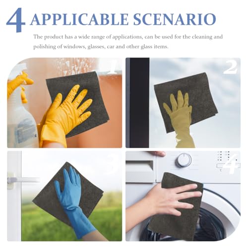 Microfiber Glass Cleaning Cloths for Glasses Mirrors & Windows Lint Free Cleaning Cloths for Home Soft Wiping Towels 3 Pack 11.81 X 11.81 in