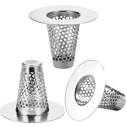 Bathroom Sink Drain Strainers for 1.1"-1.25" Depth Than 1.6" Drain Hole Catcher for Bathroom Sink,Laundry, Utility, RV Sink.Small Conical Bathroom Sink Strainer Basket