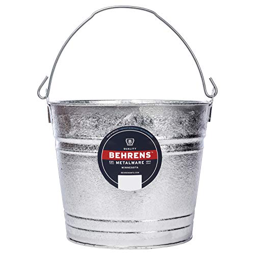 Behrens 1212 12-Quart Steel Pail - size: 12 quarts, style: Hot Dipped