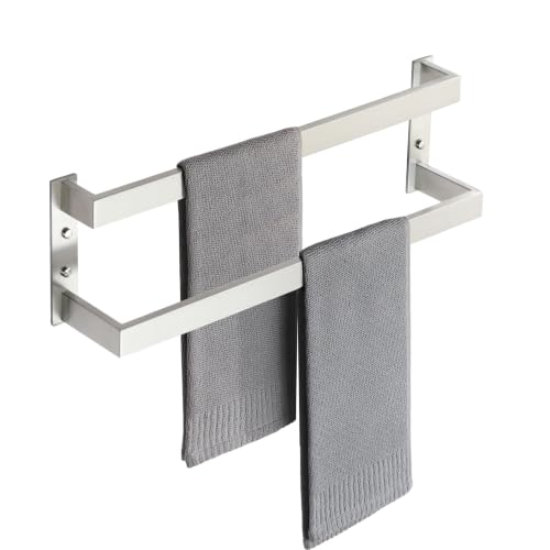 Alise Double Towel Bar, 20" Double Towel Racks for Bathroom, Brushed Nickel - color: Brushed Nickel, size: 20-inch