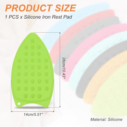 PATIKIL Silicone Iron Rest Pad, Multipurpose Hot Heat Resistant Iron Rest Plate Protective Pad for Ironing Board Hot Resistant Steamer Steam Compact Mat, Green - color: Green
