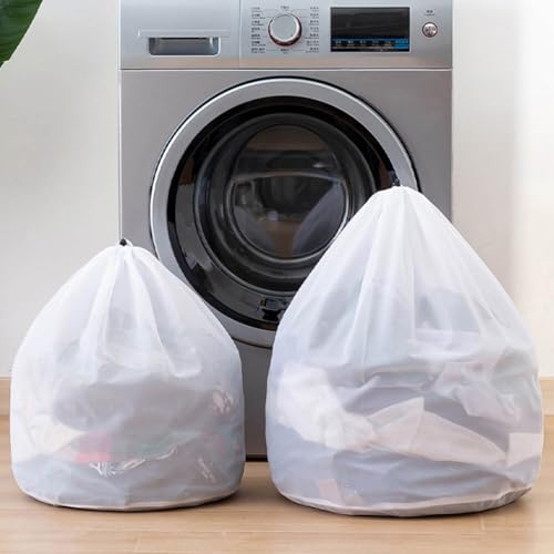 Mesh Laundry Bags with Adjustable Single Shoulder Straps Sturdy Nylon Material Laundry Liners with Drawstring Closure for College, Dorm and Apartment(4PCS-M,L,XL,XXL) - size: Delicate(4pcs-M,L,XL,XXL)