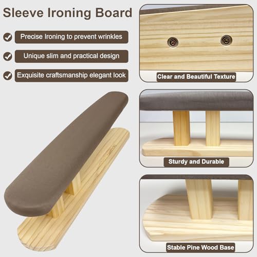 Sleeve Ironing Board for Sewing, Padded Chest & Sleeve Tailor Ironing Stool with Wooden Base, Sleeve Pressing Board for Household Tools, Tailor Dress Forms, Sewing and Tailoring Studio, Gray - style: Single-Sided Gray
