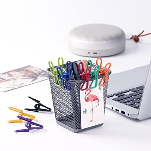 16 Pack Chip Clips, Utility PVC-Coated Colorful Steel Clip for Sealing Food - size: 2 inches