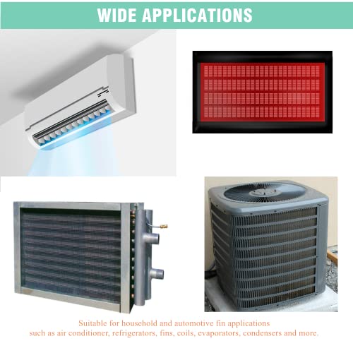 4Pcs Air Conditioner Fin Cleaner kit AC Coil Cleaning Brush Condenser Fin Straightener AC Evaporator Comb Radiator Repair Clean Tool (4 Brown and Blue) - color: 4 Brown and Blue