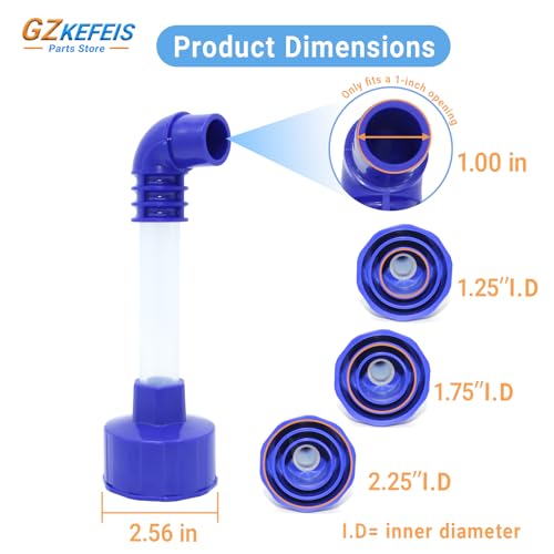 AC Drain Line Cleaner Tool, Universal HVAC to PVC Adapter for Unclogging A/C Condensate Drain Lines - Wet Vac Attachment for Efficient Evacuation, Blue, 1 Pack