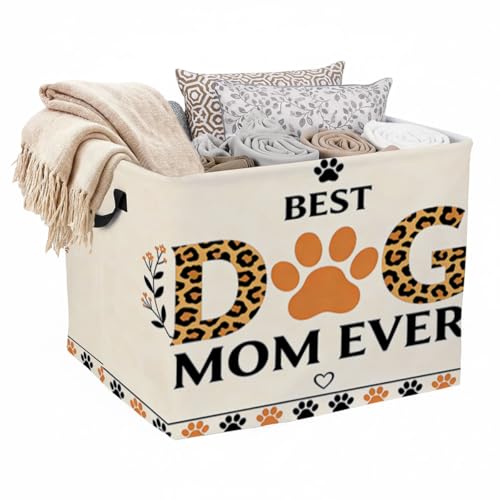 Dog Themed Foldable Laundry Basket Hamper with Handles, 56L Large Capacity Toy Storage Organizer, Collapsible Clothes Hamper for Home Decor and Bedroom Organization. - color: Dog Themed