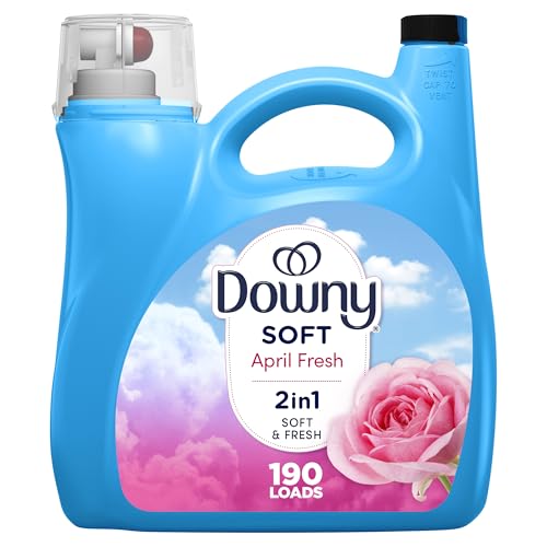 Downy Liquid Fabric Softener, April Fresh 2-in-1 Fresh & Soft, 140 Fl Oz, 190 Loads, Fabric Conditioner For Freshness And Softness - size: 140 Fl Oz (Pack of 1)