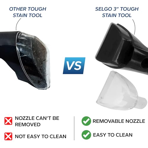 Bissel Replacement 3" Tough Stain Brush Tool with Removable Cover for All Bissell Carpet Cleaner, 2036651, 2037151, 1425 Series, 73H55, 73H5C, 73H5K, (SpotBots, SpotCleans, Little Green, and More) - color: Black, size: 3 inch