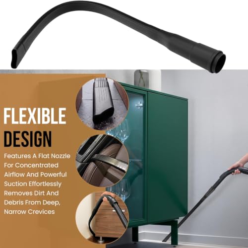 3Pcs Flexible Vacuum Crevice Tool Kit, 25" Crevice Nozzle