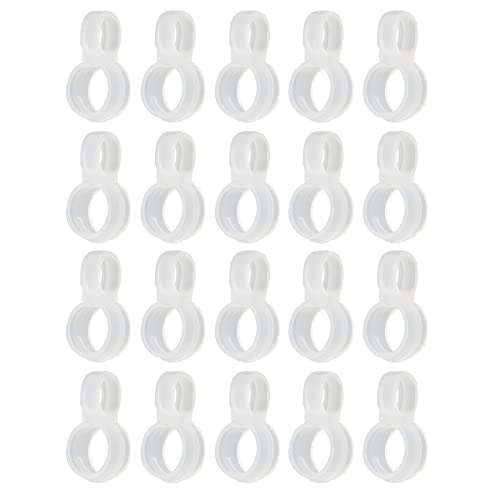 HEVSTIL 20Pcs Wind Proof Hanger Hook,Anti Slip Clothes Hangers from Drying Rack, Windproof Hook Hanger Buckle for Drying Rack Rod Closet Dividers for Hanging Clothes, 40mm - color: White, size: Small