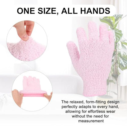M METERXITY Dusting Gloves, Reusable Washable Mittens for House/Plants/Cars/Blinds Dusting, Leaf Cleaning Glove Mittens - color: Pink, size: 6.5 x 9.5 cm