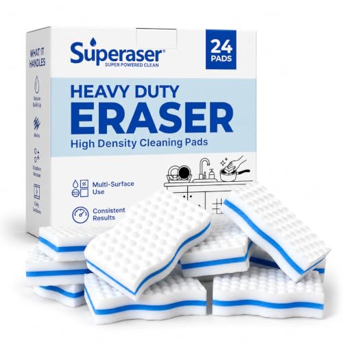 Magic Sponge Eraser, 3X Density Melamine Cleaning Sponges, 24 Pack - size: 24/Pack