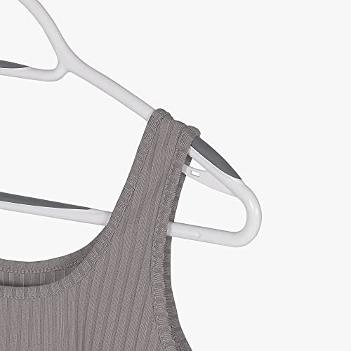 Neatfreak Set of 12 Deluxe Non Slip Clothes Hangers - Space Saving Design for Jackets, Pants, Shirts, 360 Degree Swivel Neck, Soft Grip Bars, Produced in North America - size: Pack of 12