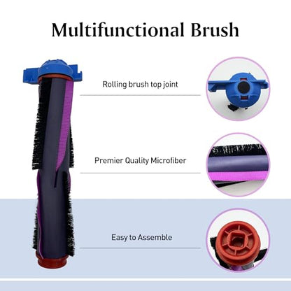 15 Pcs Replacement Part for Shark RV2920XE Robot Vacuum Cleaner.1 Brushroll, 2 filter cotton, 2 Black filter, 2 Orange filter, 1 filter Mesh, 2 Mop Pads, 4 Side Brushes, 1 Cleaning Brush. - style: 15 Pcs