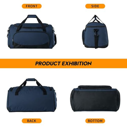 Uarition Gym Bag for Men & Women - 50L Large Travel Duffle Bag, Navy Blue - color: Navy Blue
