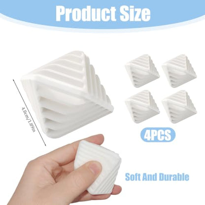 4 Pcs Reusable Laundry Anti Static Balls，Cube Agitator Balls (White) - color: White