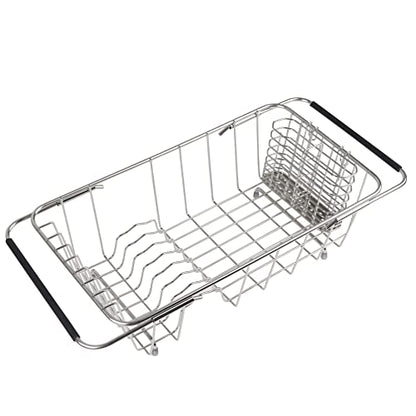 Sink Dish Drainer Rack, Expandable Stainless Steel Dish Drying Rack - color: Small Dish Drying Rack