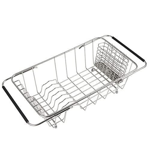 Sink Dish Drainer Rack, Expandable Stainless Steel Dish Drying Rack - color: Small Dish Drying Rack