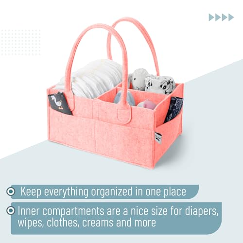 Mr. Pen- Baby Diaper Caddy Organizer, Pink - color: Pink, size: 1 Pack, Regular