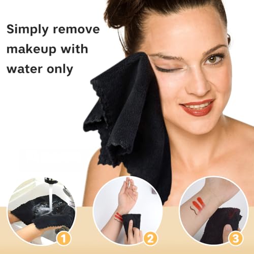 SUNLAND Microfiber Face Cloth 12inchx12inch 12 Pack Black - color: Black - 12x12, size: 2 Count (Pack of 6)