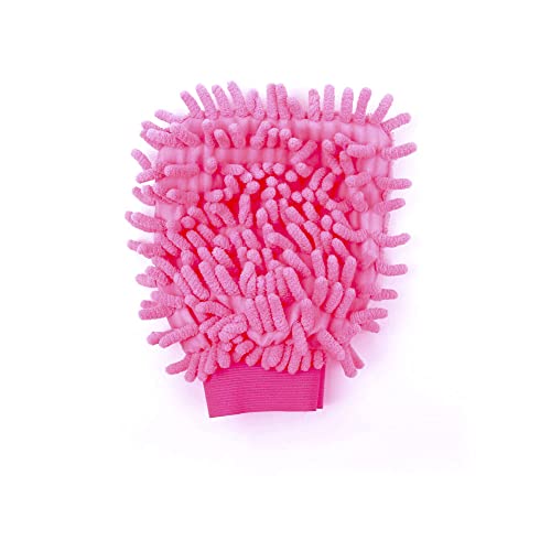 SagaSave Multi-Function Microfiber Gloves Cleaning Dusting Cleaning Gloves Home Cleaning Gloves Truck Auto Gloves - color: 1 Pcs Pink