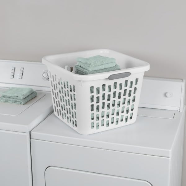 Sterilite Square Laundry Basket, Plastic Clothes Hamper, 24 Pack - color: 1.5 Bushel - White, size: 24 Pack