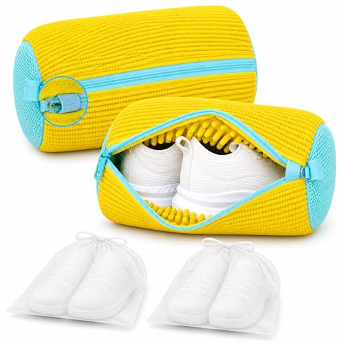 Shoe Washing Machine Bag: Shoes Come Out Clean & Protected during Washing - color: Yellow Shoe Washer Bag